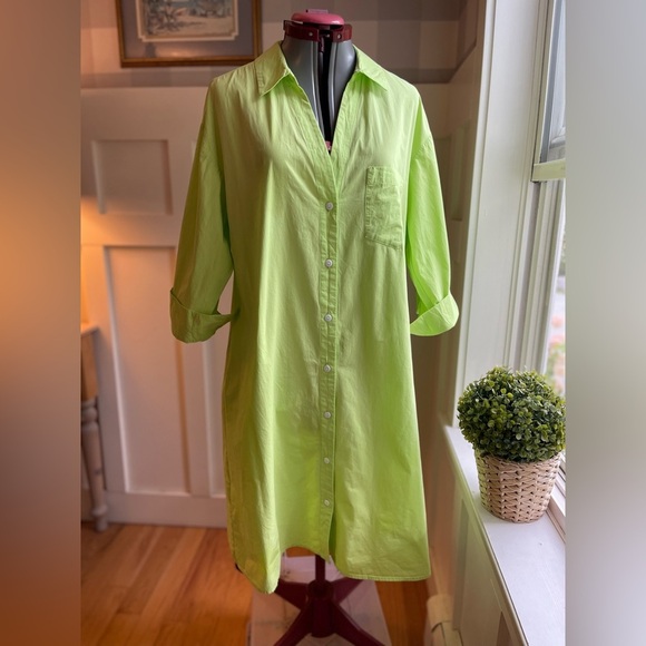 Wray Vibrant Cotton Green Shirt Dress Size Small - Picture 5 of 8